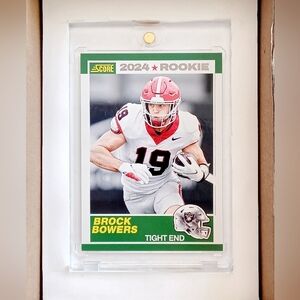 Brock Bowers Rookie Card Las Vegas Raiders With Magnetic Case